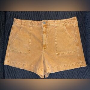 American Eagle yellow corduroy shorts